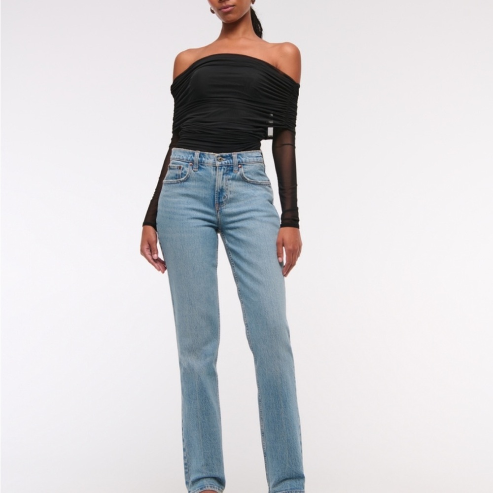 Blue Straight Leg Jeans